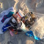 On this trip I found a metal pipe, tons of wrappers, and even some clothes...